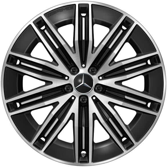 21-inch AMG wheels EQS SUV X296 multi-spokes black Genuine Mercedes-Benz