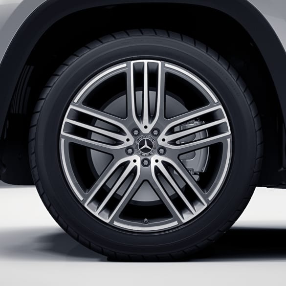 21 inch rim set GLS SUV X167 5-double-spoke himalaya grey genuine Mercedes-Benz