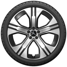 21 inch wheels EQE SUV X294 5-spoke silver black glossy | A2944011000 7X23-X294