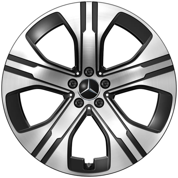 21 inch wheels EQE SUV X294 5-spoke silver black glossy | A2944011000 7X23-X294