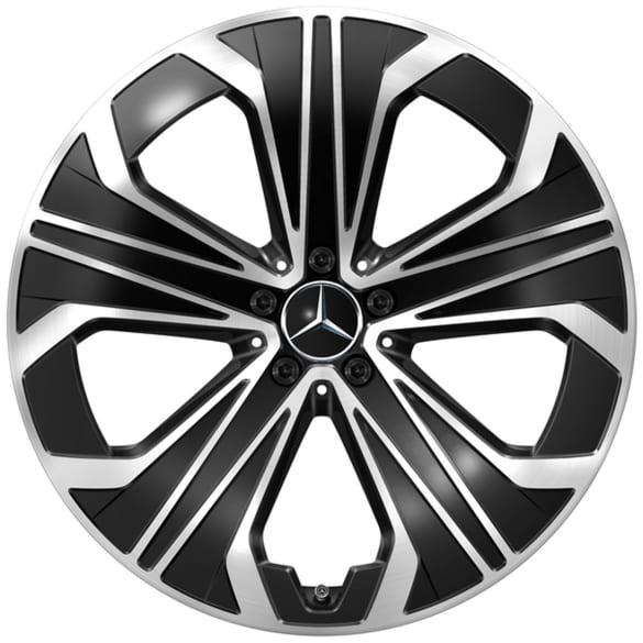 21 inch wheels EQE SUV X294 5-W-spoke Aero black Genuine Mercedes-Benz