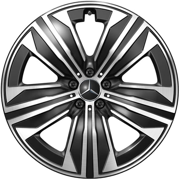 21-inch wheels EQS SUV X296 black 5-spokes Genuine Mercedes-Benz