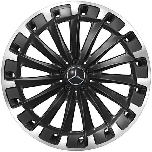 22-inch AMG wheels EQS SUV X296 multi-spokes black Genuine Mercedes-Benz