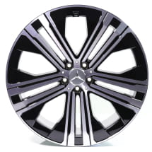 22 inch rims EQS V297 black genuine Mercedes-Benz | A2974011200 7X23-B