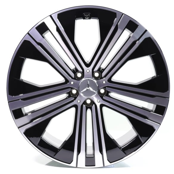 22 inch wheels EQS V297 black high-sheen 5-double-spoke genuine Mercedes-Benz