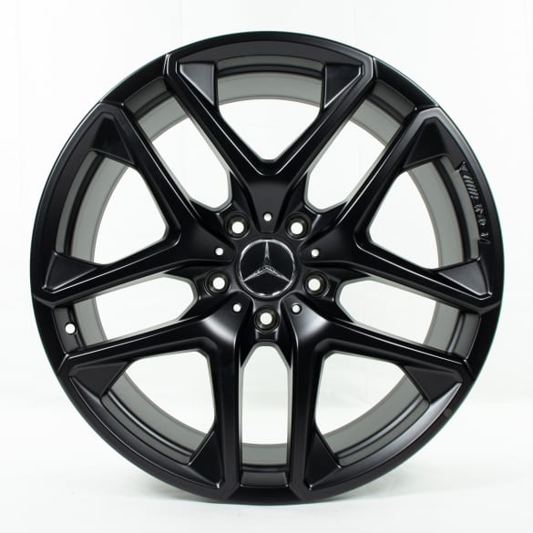 63 AMG 21 inch rim set G-Class W463A 5-double-spoke-wheel black matte genuine Mercedes-Benz