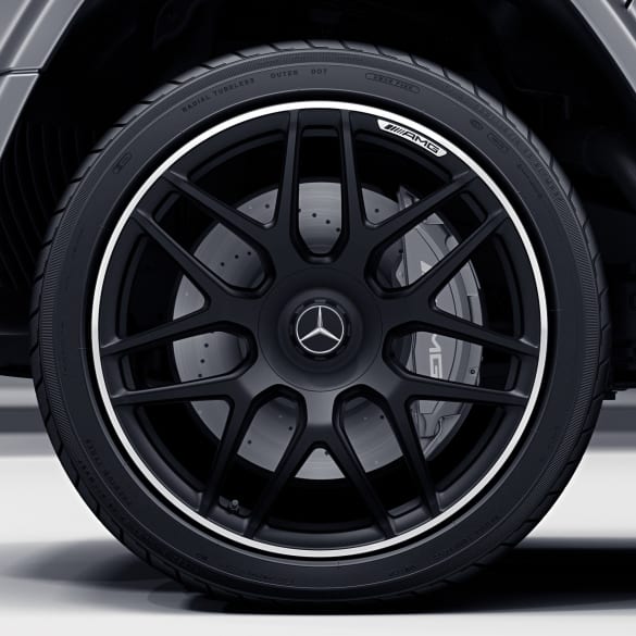 63 Amg 22 Inch Rim Set G Class W463 Cross Spoke Wheel Black Genuine Mercedes Benz