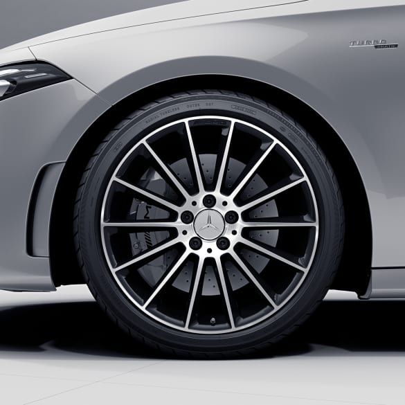 A 35 AMG 19 inch rim set A-Class W177 multi-spoke-wheel black glossy genuine Mercedes-Benz