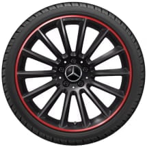 A 35 AMG 19 inch wheels A-Class  V177 multi-spoke black red | A1774011900 9Y31-V177
