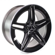 A 45 AMG 19 inch rims 5-doublespoke black high-sheen A-Class W177 | A17740123007X71-177