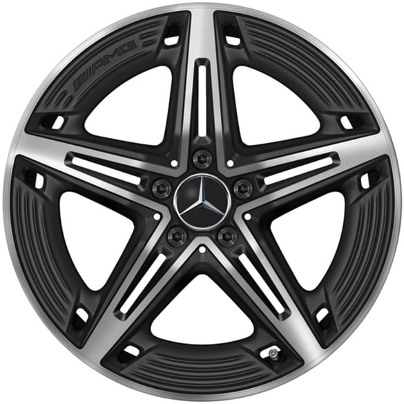 A45 AMG 19 inch wheels A-Class W177 5-spoke black matt Genuine Mercedes-AMG