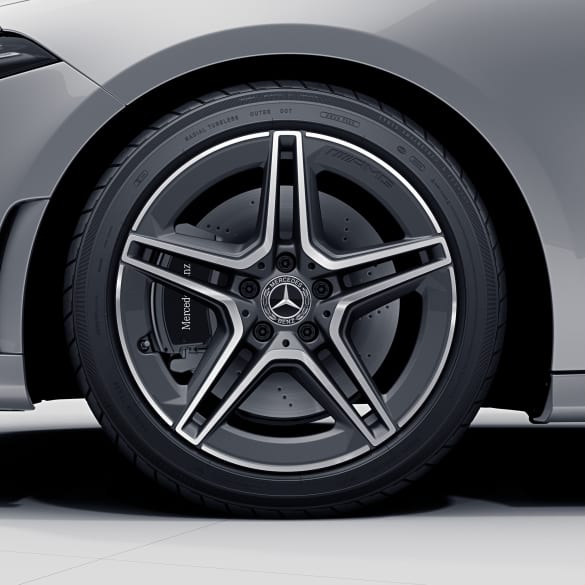 AMG 18 inch rim set CLA C118/X118 5-double-spoke-wheel grey genuine Mercedes-Benz