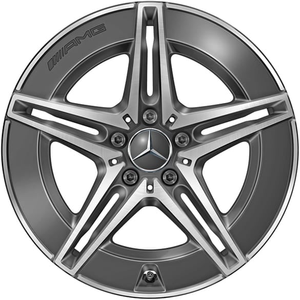 AMG 18-inch wheel set C-Class 206 Hybrid 5 double spokes tantalum grey Genuine Mercedes-Benz