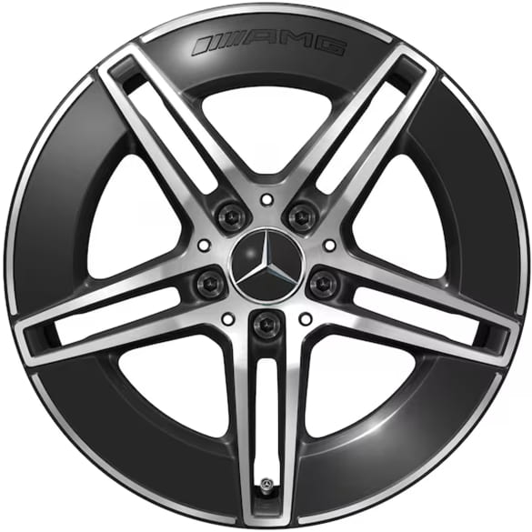 AMG 18 Inch Wheels CLE A236 Cabrio black 5-double-spokes Genuine Mercedes-AMG