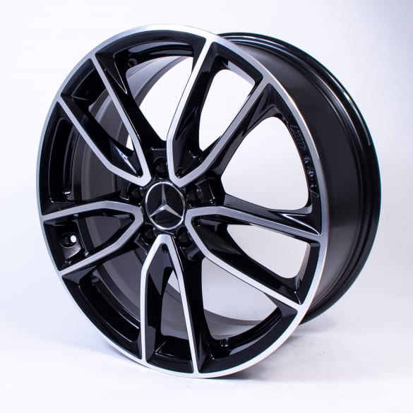 AMG 19 inch rim set A-Class W177 5-double-spoke-wheel black genuine Mercedes-Benz