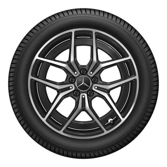 AMG 19 inch rim set EQB X243 5-double-spoke-design black high-sheen genuine Mercedes-Benz