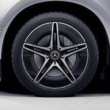 AMG 19 inch EQC N293 rims black 5-double-spoke genuine | A2934011500/1600-7X23