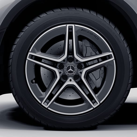 AMG 20 inch 5-double-spoke rims genuine Mercedes-Benz X253/C253 grey | A2534015300-7Y51