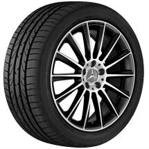 AMG 19 inch wheel set multi-spoke wheel GLA X156 black shiny original Mercedes-Benz | A15640128007X23-Satz