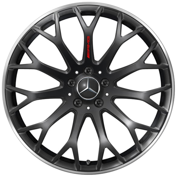 AMG 20-inch forged wheels C 63 S E Performance W206 S206 cross spokes black matt