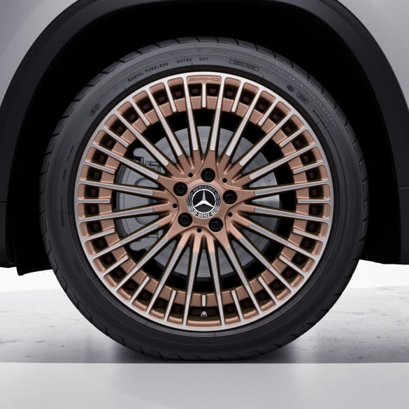 AMG 20 inch rim set EQA H243 multi-spoke-design copper colored high-sheen genuine Mercedes-Benz