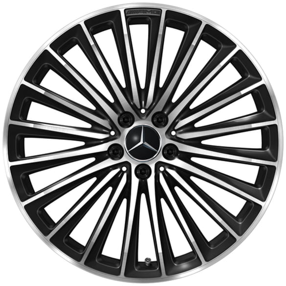 AMG 20 Inch wheel set GLC X254 multi-spoke wheel black gloss turned Genuine Mercedes-AMG