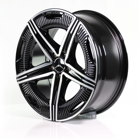 AMG 20 inch wheels 5-twinspoke EQS V297 black Genuine Mercedes-AMG