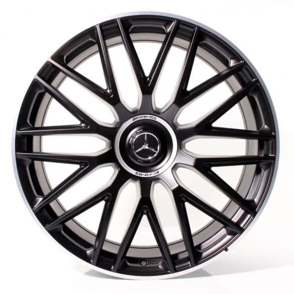 AMG 21 inch forged wheel set SL R232 cross spokes black matt Genuine Mercedes-AMG