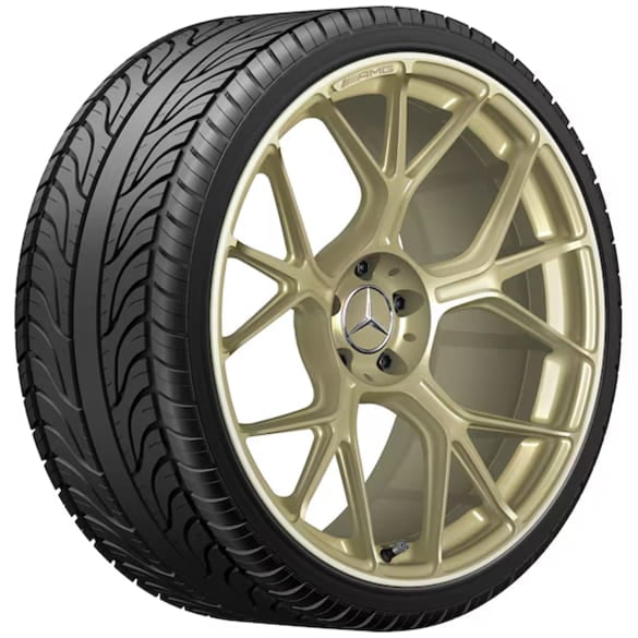 AMG 21 inch forged wheels AMG GT C192 cross spokes Golden | A1924011300/1400 1X71 AMG 21 inch forged wheels AMG GT C192 cross spokes Golden | A1924011300/1400 1X71