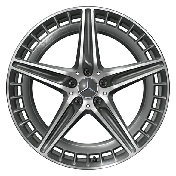 AMG 21 inch rim set EQS V297 5-double-spoke-design tantalite grey high-sheen genuine Mercedes-Benz
