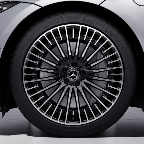 AMG 21 inch rim set EQS V297 multi-spoke-design black high-sheen genuine Mercedes-Benz
