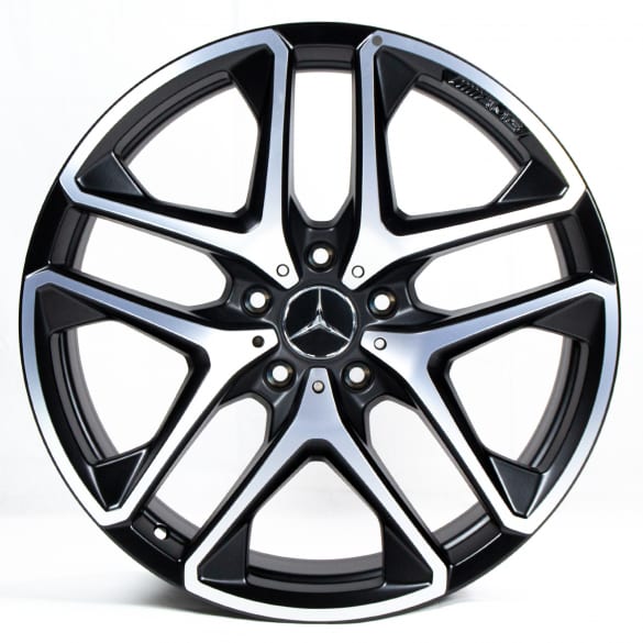 63 AMG 21 inch rim set G-Class W463A 5-double-spoke-wheel black genuine Mercedes-Benz