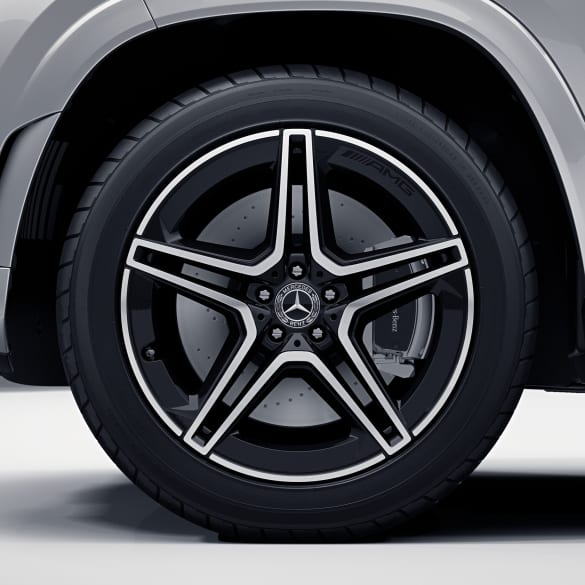 AMG 21 inch rim set GLS SUV X167 5-double-spoke black genuine Mercedes-Benz