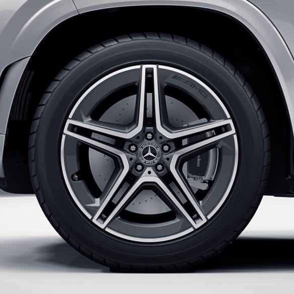 AMG 21 inch rim set GLS SUV X167 5-double-spoke tantalgrey genuine Mercedes-Benz