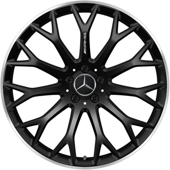 AMG 21 inch wheel set SL R232 cross spokes black matt Genuine Mercedes-AMG