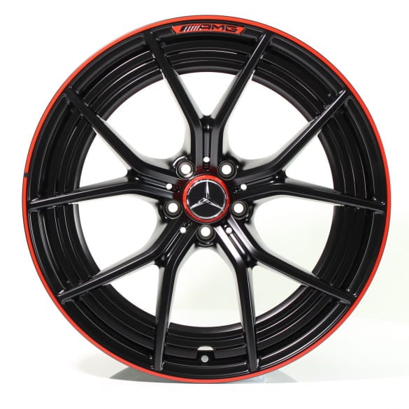 AMG 21 inch wheels cross spokes AMG GT X290 4-door black red genuine Mercedes-AMG