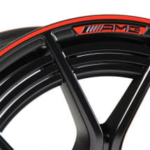 AMG 21 Zoll wheel set cross spokes rim edge red | A2904000800/0900