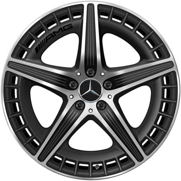 AMG 21 inch wheels EQE SUV X294 5-double-spoke black matt Genuine Mercedes-AMG