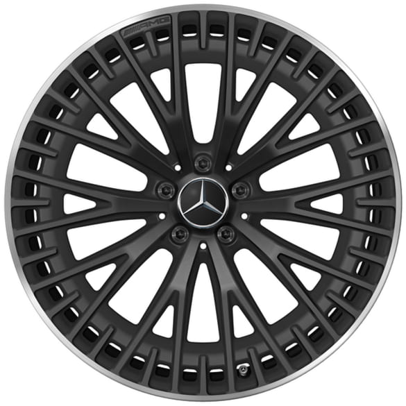 AMG 21-inch wheels EQS 53 AMG V297 multi-spokes black matt Genuine Mercedes-AMG