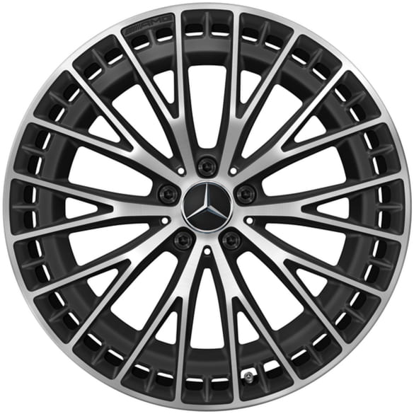 AMG 21 inch wheels GLC C254 Coupe black matt cross spokes Genuine Mercedes-AMG