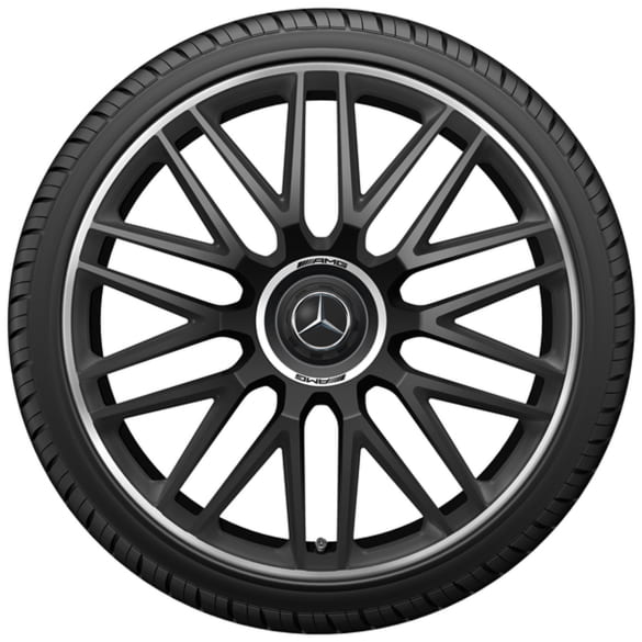AMG 21 inch wheels S-Klasse S63 AMG W223 black matte cross-spoke design Genuine Mercedes-AMG