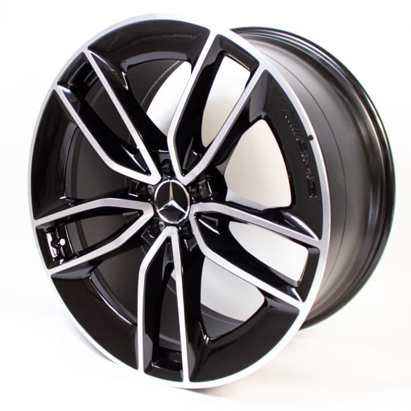 AMG 22 inch rim set GLE V167 5-double-spoke-design black high-sheen