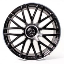 AMG 23 inch GLS X167 forged rims cross-spoke black | A1674018500/8600-7X71