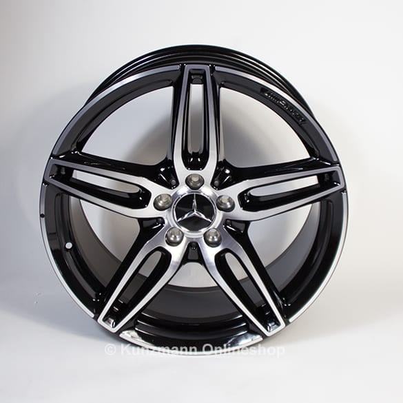 AMG 5-double-spoke rim set 19 inch black E-Class C238/A238 genuine Mercedes-Benz | A21340120/2100-7X23-C