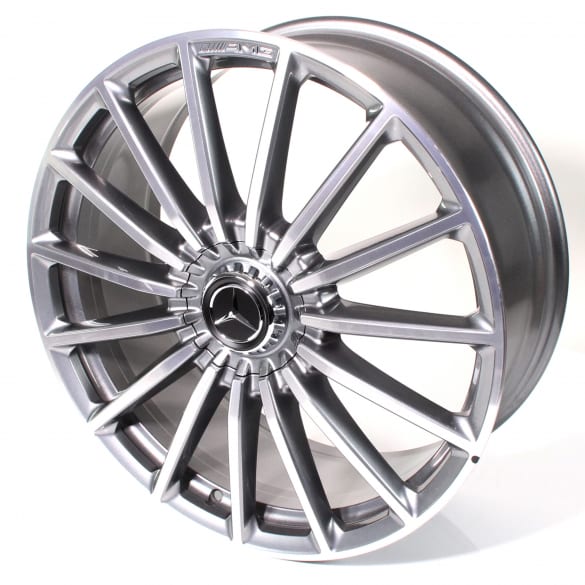 AMG 63 22 inch rim set GLS SUV X167 multi-spoke titanium grey genuine Mercedes-Benz