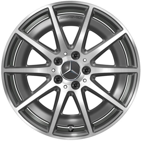 C43 AMG 18-inch wheel set C-Class 206 10 spokes tantalum grey Genuine Mercedes-AMG