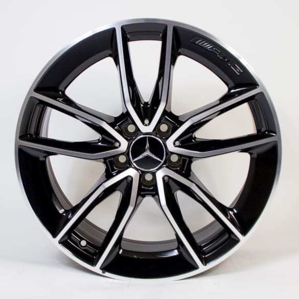 C43 AMG 19 inch rim set C-Class 205 5-double-spoke-wheel black genuine Mercedes-Benz