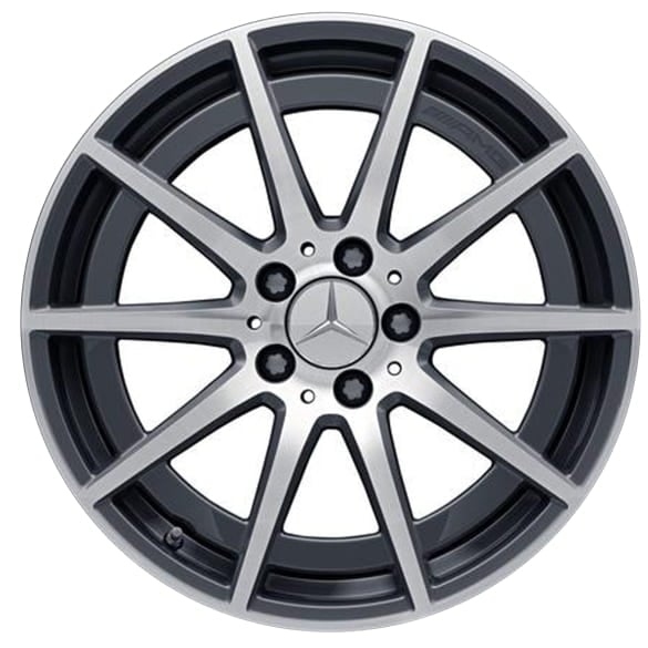 C63 AMG 18 inch wheels C-Class W205 Sedan 10 spokes tantalum grey Genuine Mercedes-AMG