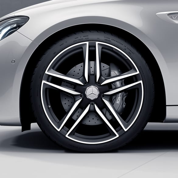 E63 AMG 20 inch rim-set E-Class 213 5-doublespoke-design black matte genuine Mercedes-Benz