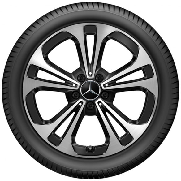 Original Mercedes-Benz 18 inch rims set C-Class 206 5-doublespoke wheel black